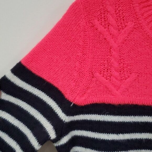 Gap small pink and black striped sweater - Picture 3 of 5